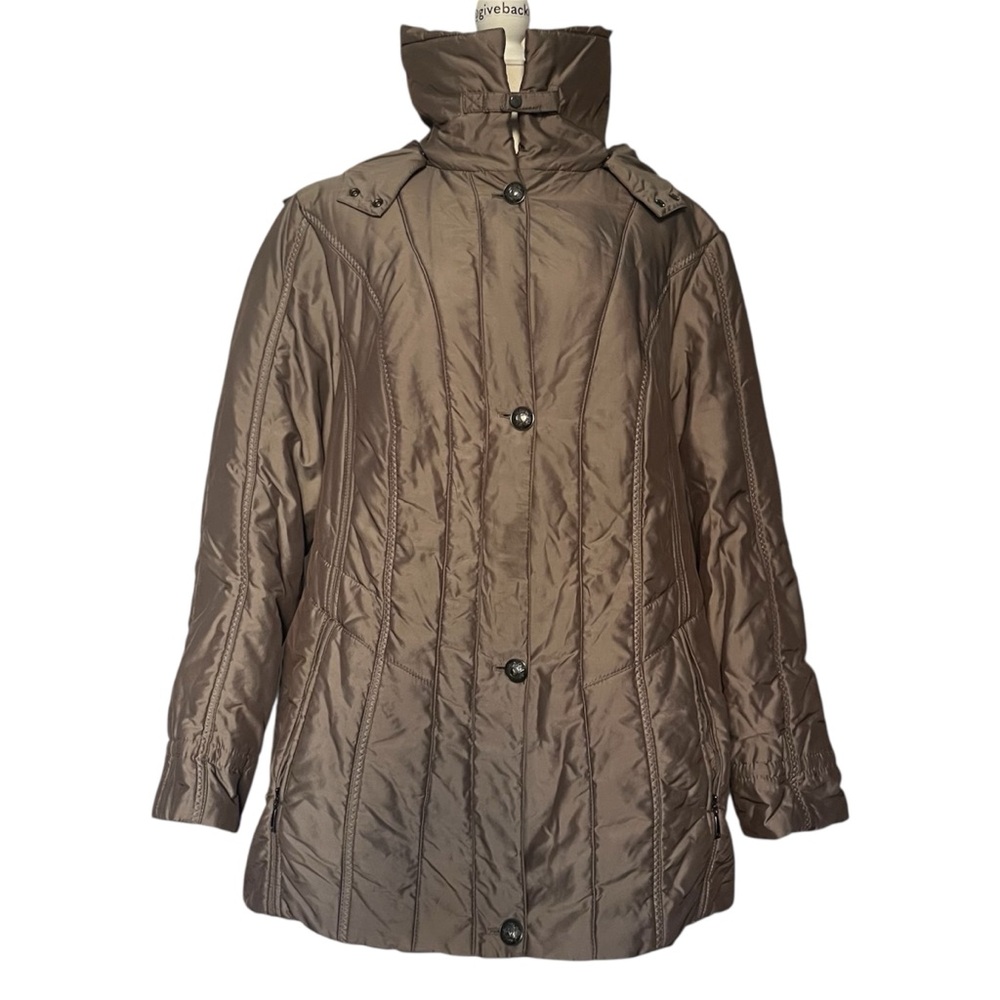 Gelco Brown Hooded Puffer Coat Size XL